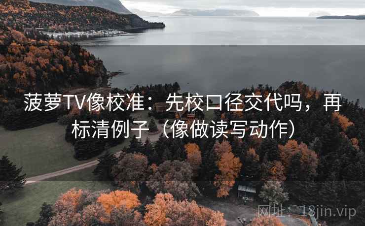 菠萝TV像校准：先校口径交代吗，再标清例子（像做读写动作）