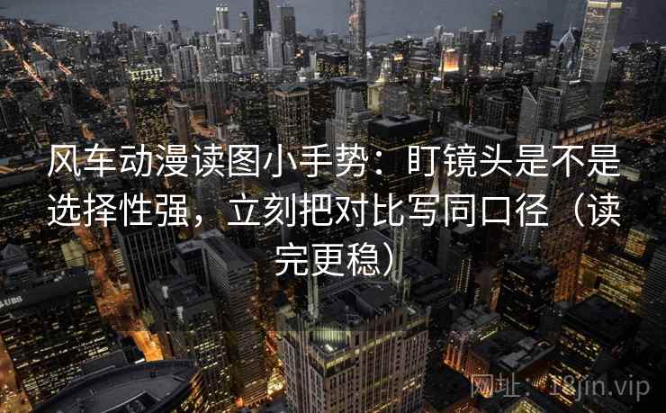 风车动漫读图小手势：盯镜头是不是选择性强，立刻把对比写同口径（读完更稳）